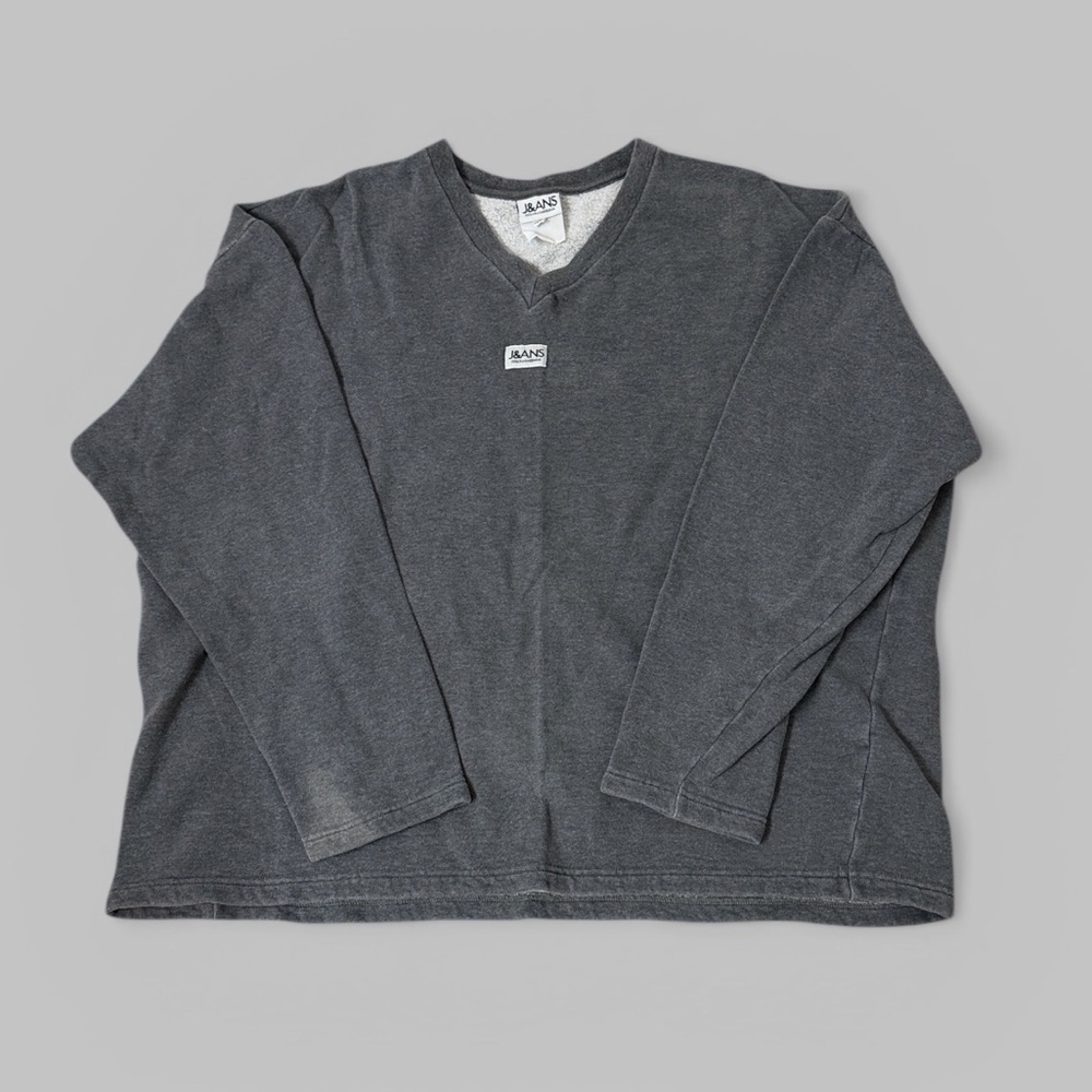 Dolce & Gabbana Jeans Vintage 1990's V-Neck Gray Sweatshirt